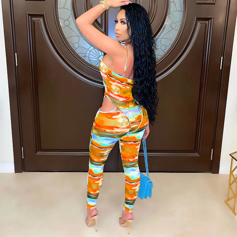 Beyprern New Chic Cut Out Laced Jumpsuits(Blue Multi) New Summer Straps Tie Dye Skinny Rompers Party Club Wear Workout Overalls
Beyprern New Chic Cut Out Laced Jumpsuits(Blue Multi) New Summer Straps Tie Dye Skinny Rompers Party Club Wear Workout Overalls