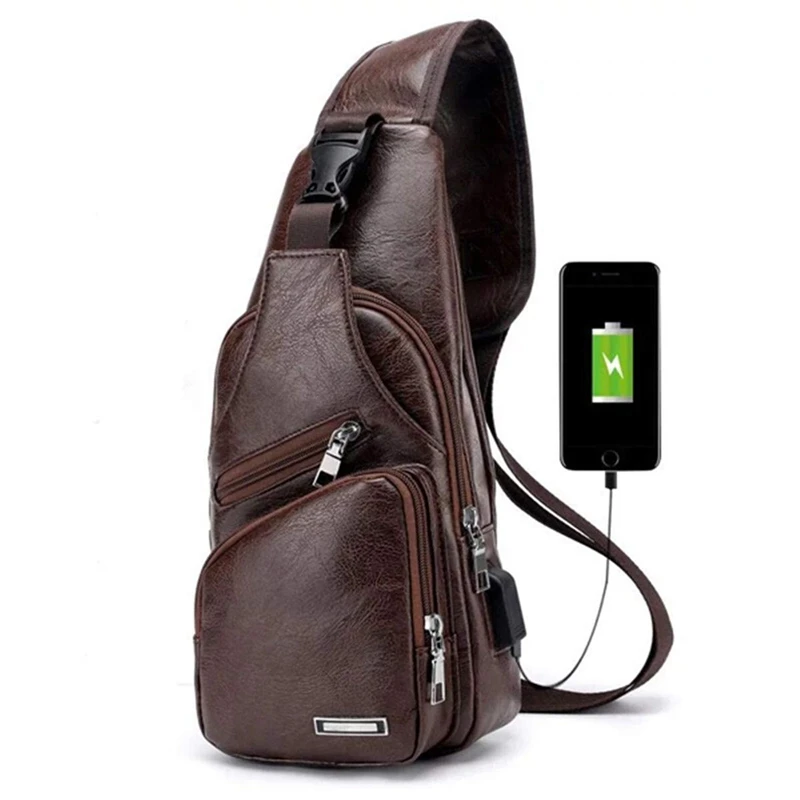 ABDB-Men's Chest Bag with Charge Port USB Bag Retro Crossbody Pu Leather Vintage Business Bag Pouch for Sport Dark Brown
ABDB-Men's Chest Bag with Charge Port USB Bag Retro Crossbody Pu Leather Vintage Business Bag Pouch for Sport Dark Brown