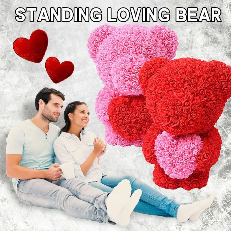Bear Dolls Rose Bear Artificial Rose PE Romantic Lovely Girlfriend Love Birthday Simulated Decorations Gift
Bear Dolls Rose Bear Artificial Rose PE Romantic Lovely Girlfriend Love Birthday Simulated Decorations Gift