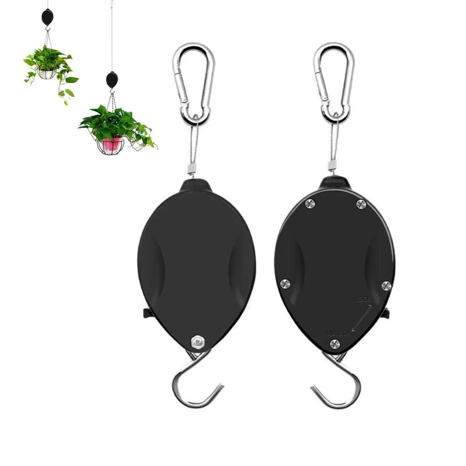 1 Piece Retractable Hanging Basket Pull Down Hanger Pulley Garden Baskets Plant Pots Hanging Basin Retractable Hook Greenhouse
1 Piece Retractable Hanging Basket Pull Down Hanger Pulley Garden Baskets Plant Pots Hanging Basin Retractable Hook Greenhouse