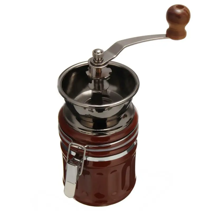 Retro Stainless Steel Ceramic Manual Coffee Bean Grinder Nut Mill Hand Grinding Tool