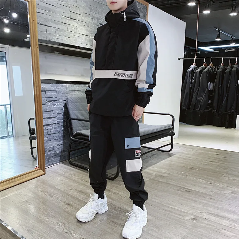 Men's casual sports suit 2021 spring and autumn new trend tide brand tooling jacket men's hooded sweater two-piece suit
Men's casual sports suit 2021 spring and autumn new trend tide brand tooling jacket men's hooded sweater two-piece suit