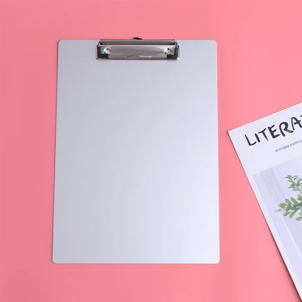 A4 Aluminum Clipboard Paper Holder Metal Clipboard File A4 Binder Holder for Office School Worker (Silver)
A4 Aluminum Clipboard Paper Holder Metal Clipboard File A4 Binder Holder for Office School Worker (Silver)
