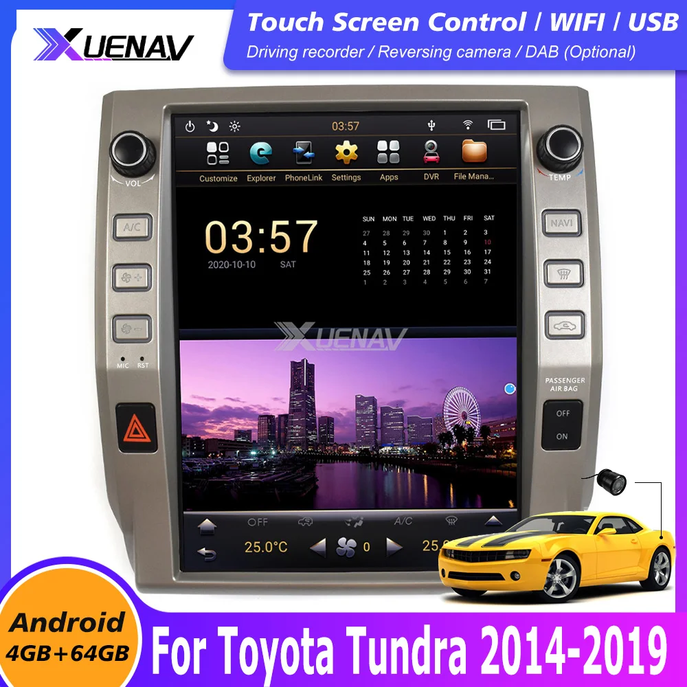 Автомобильный GPS-навигатор для Toyota Tundra 2014-2019, HD-экран в стиле Tesla, мультимедийный проигрыватель 
Автомобильный GPS-навигатор для Toyota Tundra 2014-2019, HD-экран в стиле Tesla, мультимедийный проигрыватель