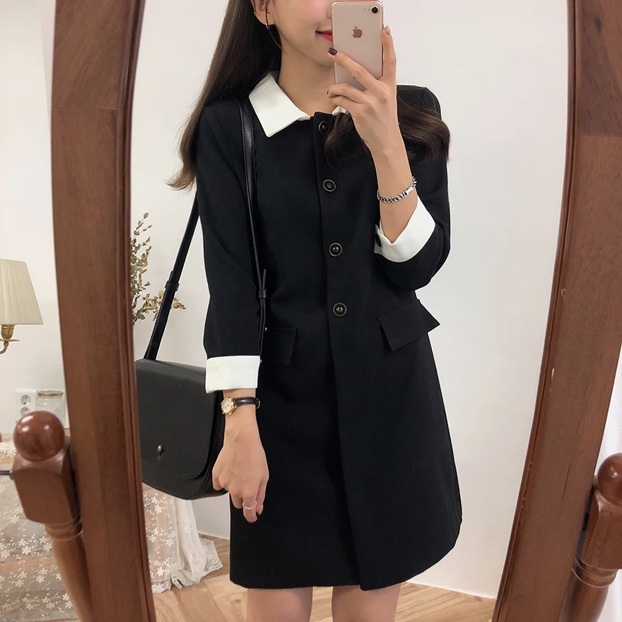 New New Long Sleeve Long Shirt Dress Women Casual Patchwork Dresses Autumn Dress Girls Black Dresses Robe Femme Vestido
New New Long Sleeve Long Shirt Dress Women Casual Patchwork Dresses Autumn Dress Girls Black Dresses Robe Femme Vestido