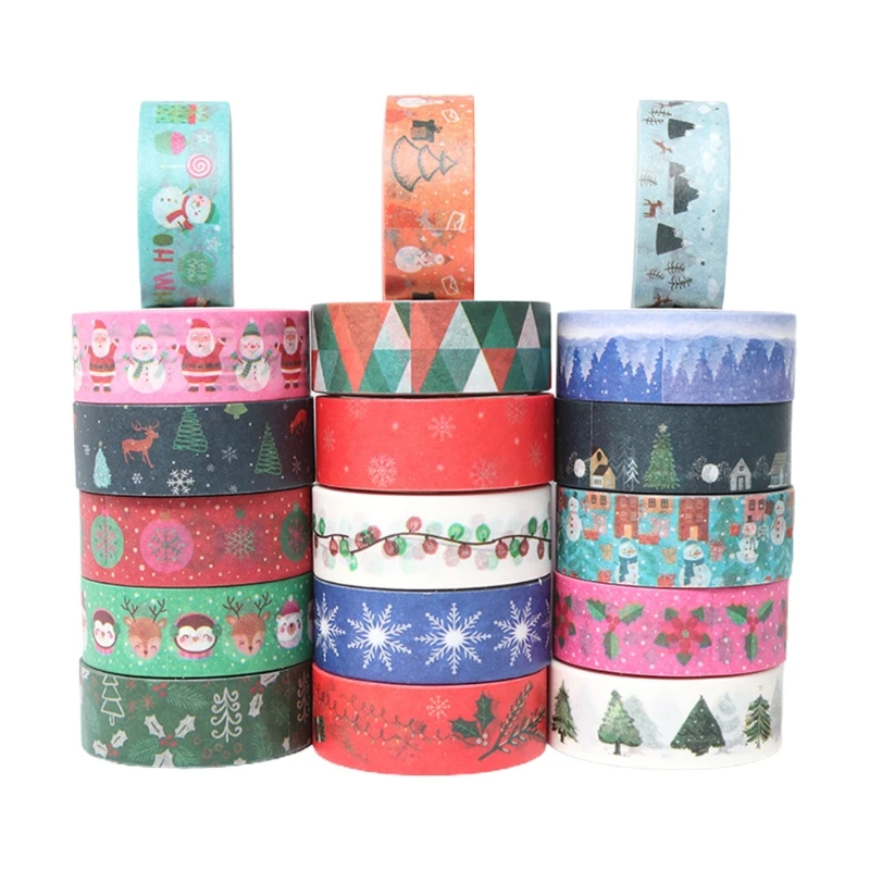 18 Rolls Christmas Washi Tapes Santa Snowflake Tree Patterns for Adults Kids DIY Art Craft Gift Wrapping Scrapbook Masking Tape
18 Rolls Christmas Washi Tapes Santa Snowflake Tree Patterns for Adults Kids DIY Art Craft Gift Wrapping Scrapbook Masking Tape