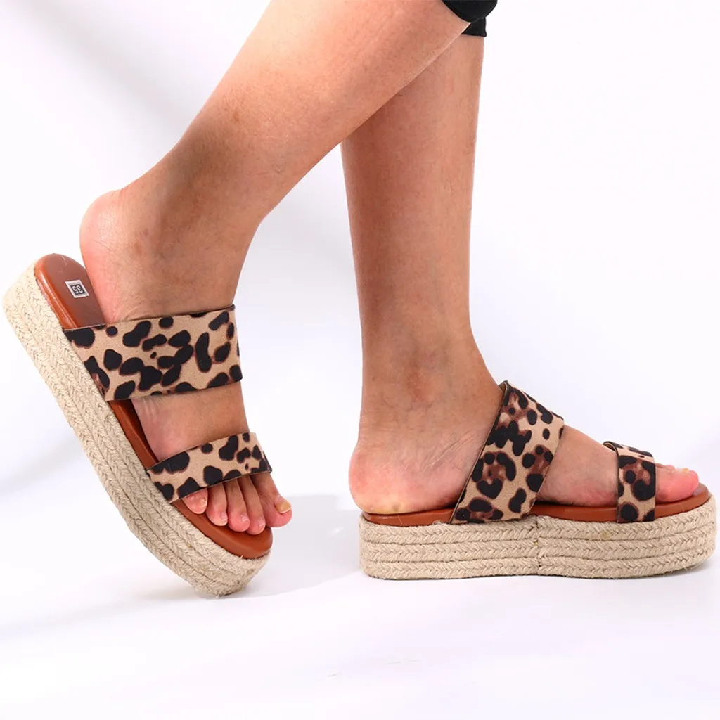 Lady flats leopard print platform slippers open toe sandalias sexy fashion high heels new Pumps shoes women comfortable sandals
Lady flats leopard print platform slippers open toe sandalias sexy fashion high heels new Pumps shoes women comfortable sandals