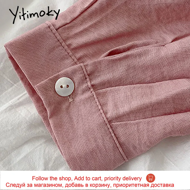 Yitimoky Elegant Shirts Women Tops Long Sleeve BlouseTurn-down Collar White Tops Straight 2021 Spring Simple Style Fashion Lady
Yitimoky Elegant Shirts Women Tops Long Sleeve BlouseTurn-down Collar White Tops Straight 2021 Spring Simple Style Fashion Lady