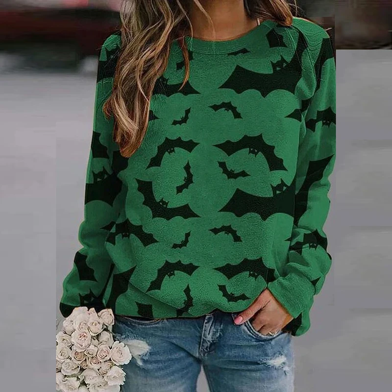 Halloween Ladies Costume Retro Graphic Printing Loose Top Full Sleeve All-match T-shirt O-neck Large Size Neutral Simple Shirts
Halloween Ladies Costume Retro Graphic Printing Loose Top Full Sleeve All-match T-shirt O-neck Large Size Neutral Simple Shirts