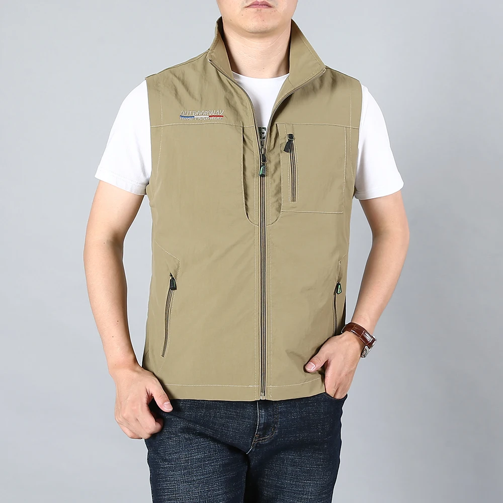 Men's Waistcoat Jackets Vest 2021 Summer New Solid Color Stand Collar Climbing Hiking Work Sleeveless With Pocket
Men's Waistcoat Jackets Vest 2021 Summer New Solid Color Stand Collar Climbing Hiking Work Sleeveless With Pocket