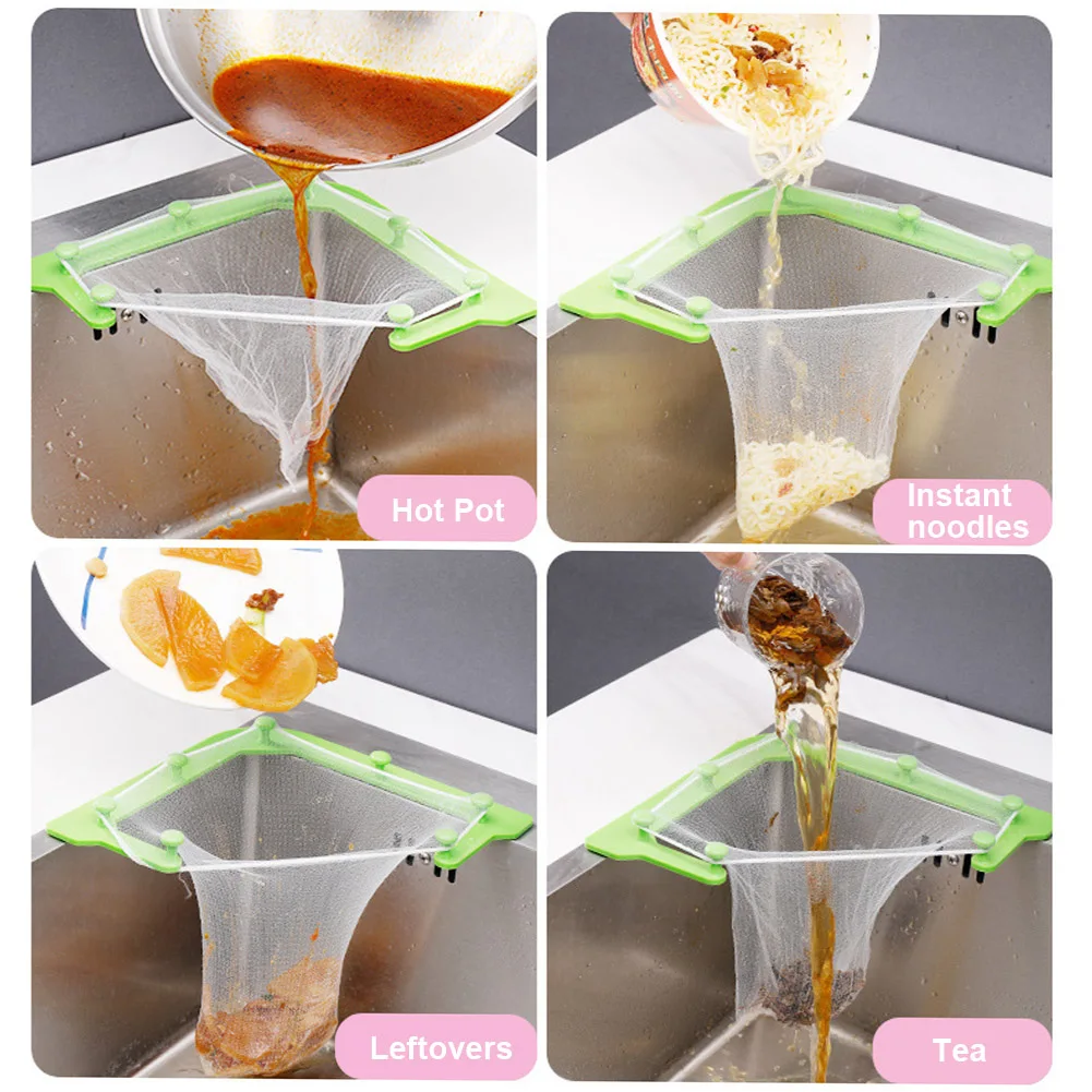 50pcs Mesh Triangle Filter Tri-Holder With Disposable Bag Kitchen Sink Strainer Mesh Garbage Bag For Kitchen Waste Dropshipping
50pcs Mesh Triangle Filter Tri-Holder With Disposable Bag Kitchen Sink Strainer Mesh Garbage Bag For Kitchen Waste Dropshipping