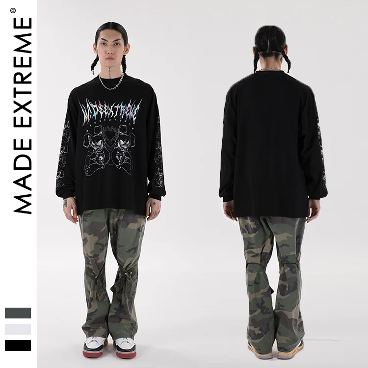 MADEEXTREME Funny graphic tees men streetwear Full sleeve oversized t shirt HIP HOP Tops Tees men clothing 2119 
MADEEXTREME Funny graphic tees men streetwear Full sleeve oversized t shirt HIP HOP Tops Tees men clothing 2119