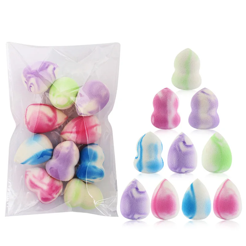 10pcs Making-up Tools with Dual-color Water Dropping Gourd Dry-wet Dual-purpose Powder Puff 6Teardrop + 4 gourds H1017
10pcs Making-up Tools with Dual-color Water Dropping Gourd Dry-wet Dual-purpose Powder Puff 6Teardrop + 4 gourds H1017