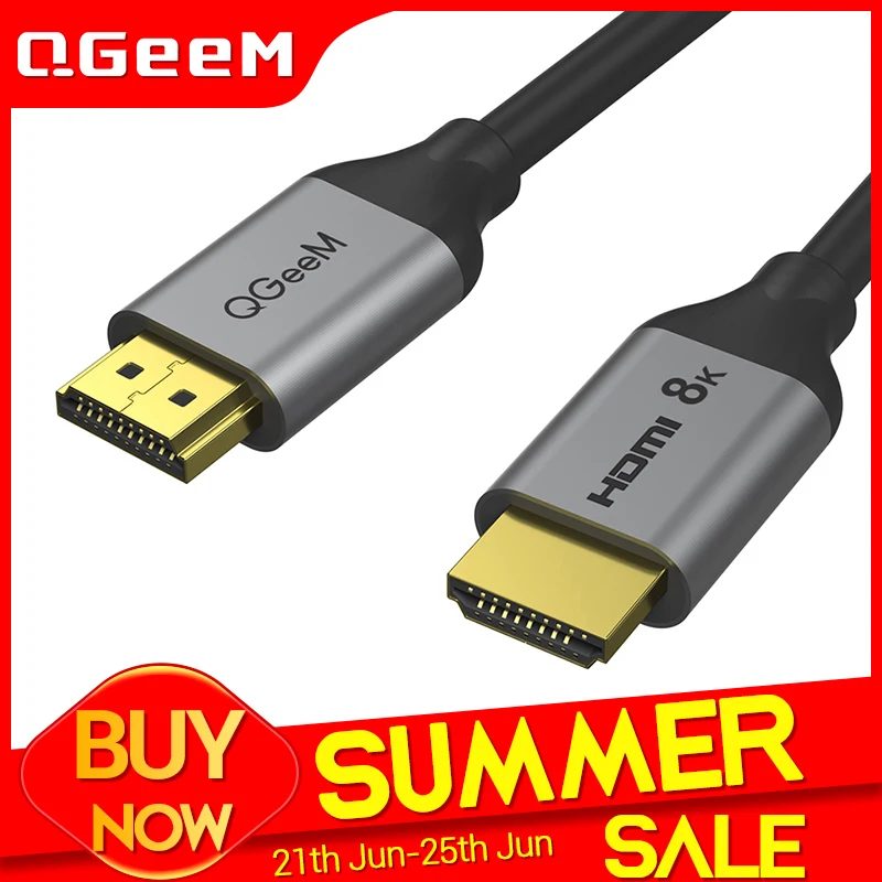 QGeeM 8K HDMI кабель совместимый с 2 1 провод для Xiaomi Xbox Serries X PS5 PS4 ноутбуки 120 Гц сплиттер