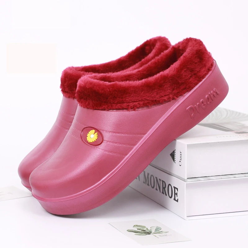 New Fashion Cotton Slippers EVA Women Winter Leisure Home Light and Warm Non-Slip Waterproof Month Cotton Slippers Bag Heel Pink
New Fashion Cotton Slippers EVA Women Winter Leisure Home Light and Warm Non-Slip Waterproof Month Cotton Slippers Bag Heel Pink