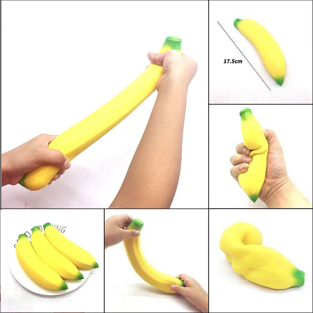 

Fidget Toys Jumbo Banana Stress Reliever Scented Super Slow Rising Kids Squeeze Toy Big Size Popit Squishy Sensory Toys Gift W*