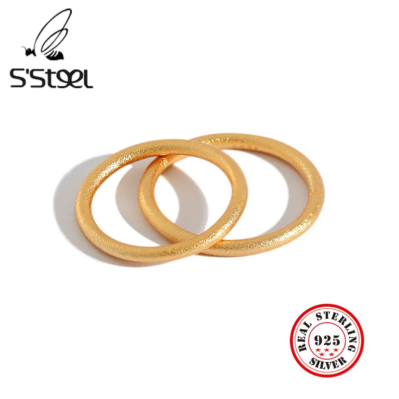 S'STEEL 925 Sterling Silver Ring Simple Small Vintage Gold Minimalist Rings For Women Jewlery Anillos Mujer Joyas Fine Jewelry
S'STEEL 925 Sterling Silver Ring Simple Small Vintage Gold Minimalist Rings For Women Jewlery Anillos Mujer Joyas Fine Jewelry