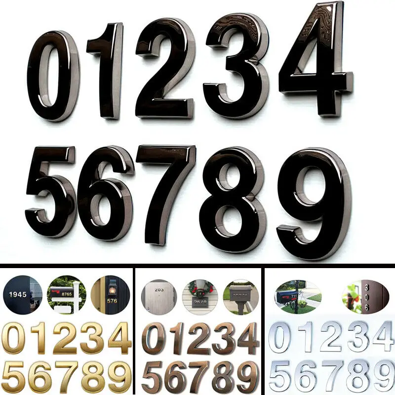 4 Inch Self Adhesive Mailbox Numbers Metal Brush Door Address House Sign Numbers
4 Inch Self Adhesive Mailbox Numbers Metal Brush Door Address House Sign Numbers