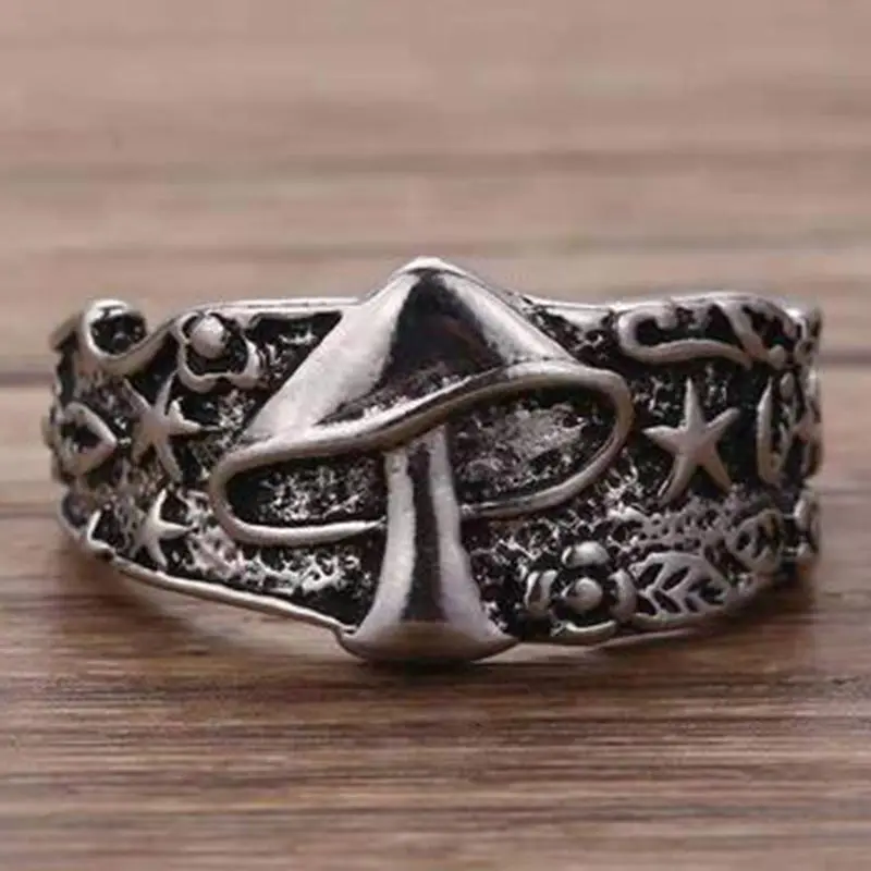 Vintage Mashroom Star Rings for Women 2021 New Arrivals Simple Metal Women's Ring White Gold Color Wedding Jewelry Accessories
Vintage Mashroom Star Rings for Women 2021 New Arrivals Simple Metal Women's Ring White Gold Color Wedding Jewelry Accessories