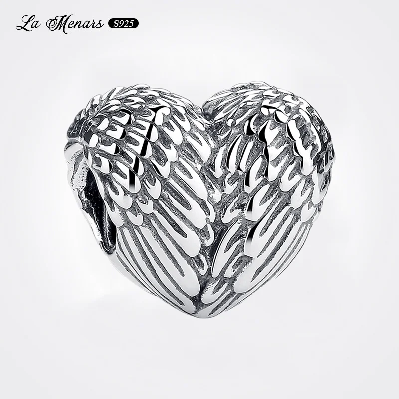 Angel Wings Heart Bead Genuine 925 Sterling Silver Fit Original Pandora Charm Bracelet Woman Fine Jewerly DIY Making Gift
Angel Wings Heart Bead Genuine 925 Sterling Silver Fit Original Pandora Charm Bracelet Woman Fine Jewerly DIY Making Gift