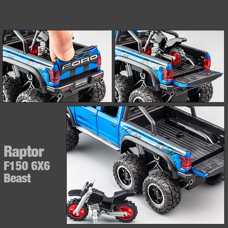 Автомобиль Ford Raptor F150 из сплава модифицированный литая и игрушечная машинка Off 1/28