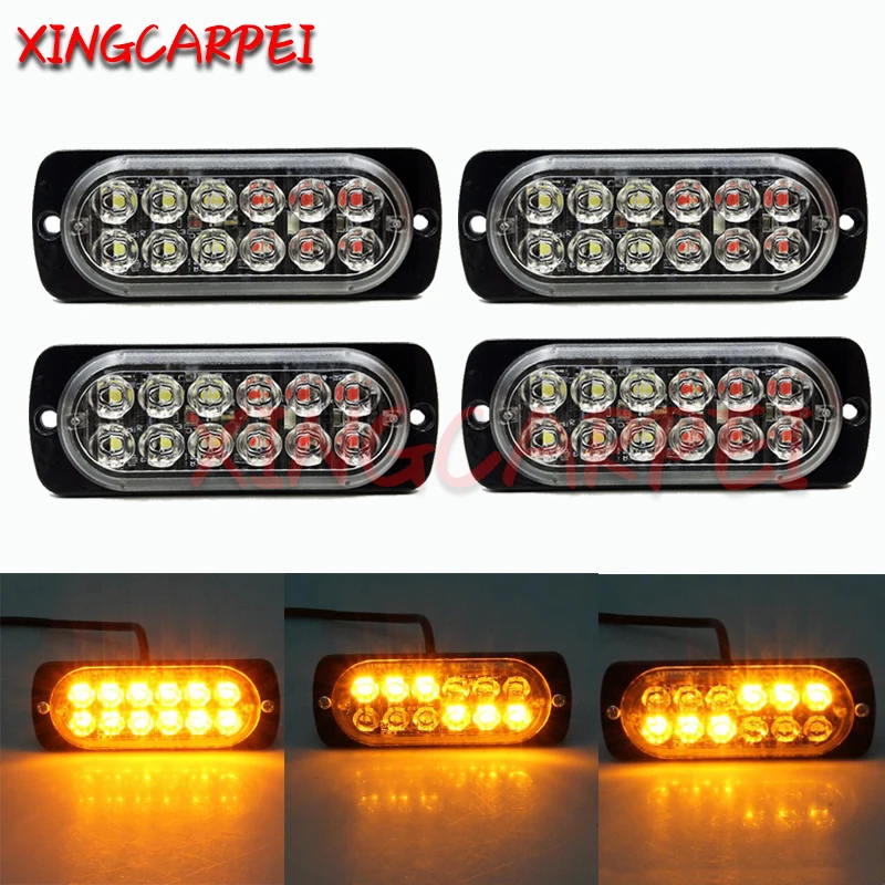 4PCS 12LED Car Truck Strobe Warning Light Assembly Universal 12-24V Emergency Running Light Bar Flashing Waterproof Auto SUV
4PCS 12LED Car Truck Strobe Warning Light Assembly Universal 12-24V Emergency Running Light Bar Flashing Waterproof Auto SUV