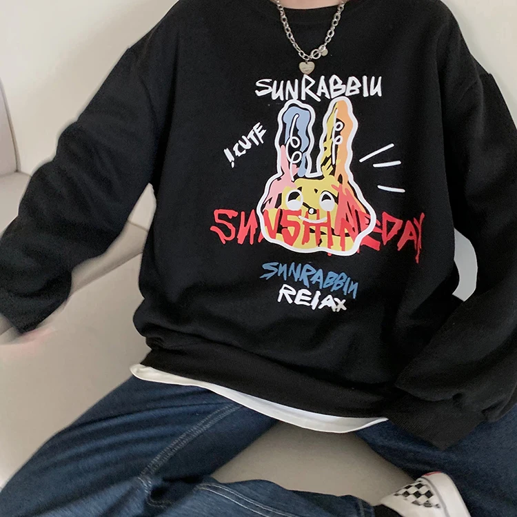PX676 2021 new plus velvet thick graffiti letter printing capless long-sleeved Sweatshirts women 
PX676 2021 new plus velvet thick graffiti letter printing capless long-sleeved Sweatshirts women