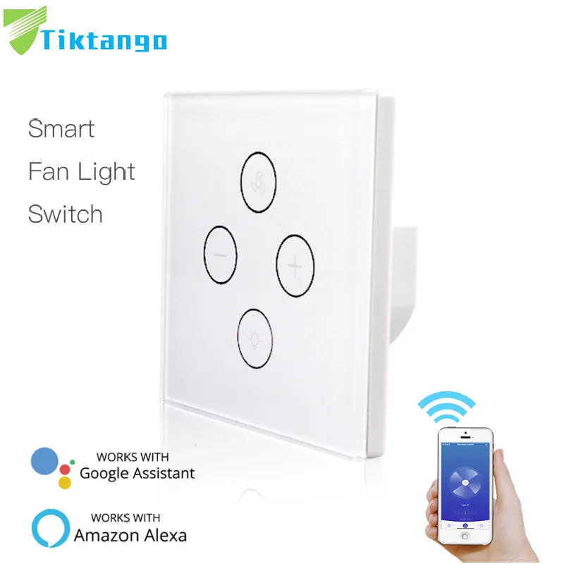 WiFi Smart Ceiling Fan Light Wall Switch,Smart Life/Tuya APP Remote Various Speed Control, Compatible with Alexa and Google Home
WiFi Smart Ceiling Fan Light Wall Switch,Smart Life/Tuya APP Remote Various Speed Control, Compatible with Alexa and Google Home