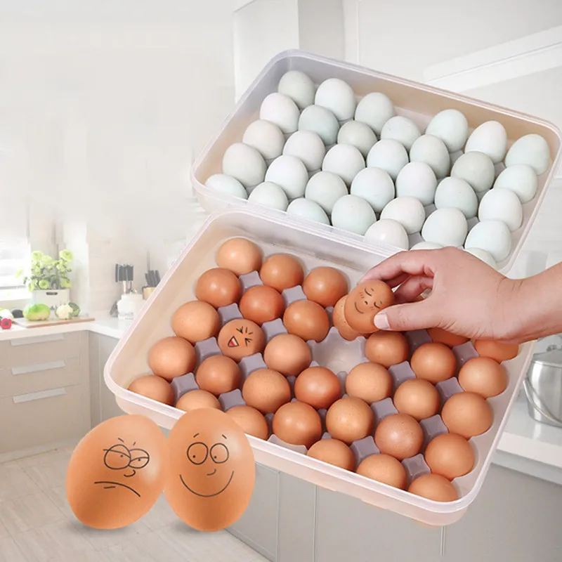 Clear 34 Grid Single-Layer Egg Box Basket Organizer Plastic Egg Food Container Storage Box Home Kitchen Case Egg Box
Clear 34 Grid Single-Layer Egg Box Basket Organizer Plastic Egg Food Container Storage Box Home Kitchen Case Egg Box