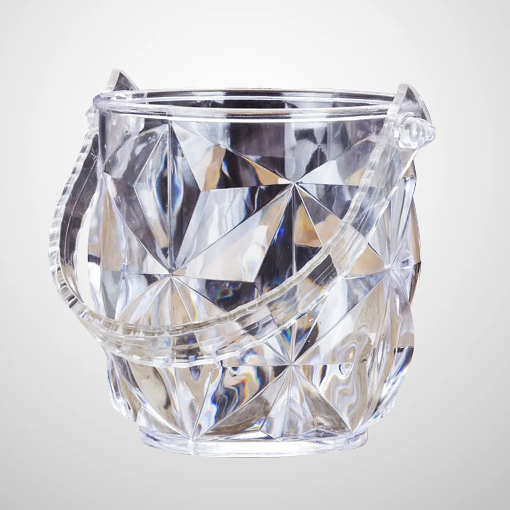 Round Acrylic Ice Bucket Portable Transparent Ice Container with Ice Tong Set for Bar KTV (Diamond Grain)
Round Acrylic Ice Bucket Portable Transparent Ice Container with Ice Tong Set for Bar KTV (Diamond Grain)