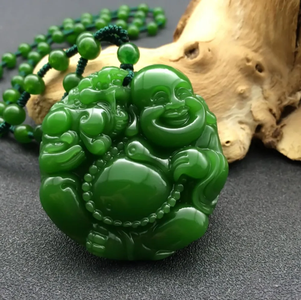 NATURAL GREEN JADE MAITREYA PENDANT BEADS NECKLACE CHARM JEWELLERY FASHION ACCESSORIES HAND-CARVED LUCK BUDDHA AMULET GIFTS
NATURAL GREEN JADE MAITREYA PENDANT BEADS NECKLACE CHARM JEWELLERY FASHION ACCESSORIES HAND-CARVED LUCK BUDDHA AMULET GIFTS