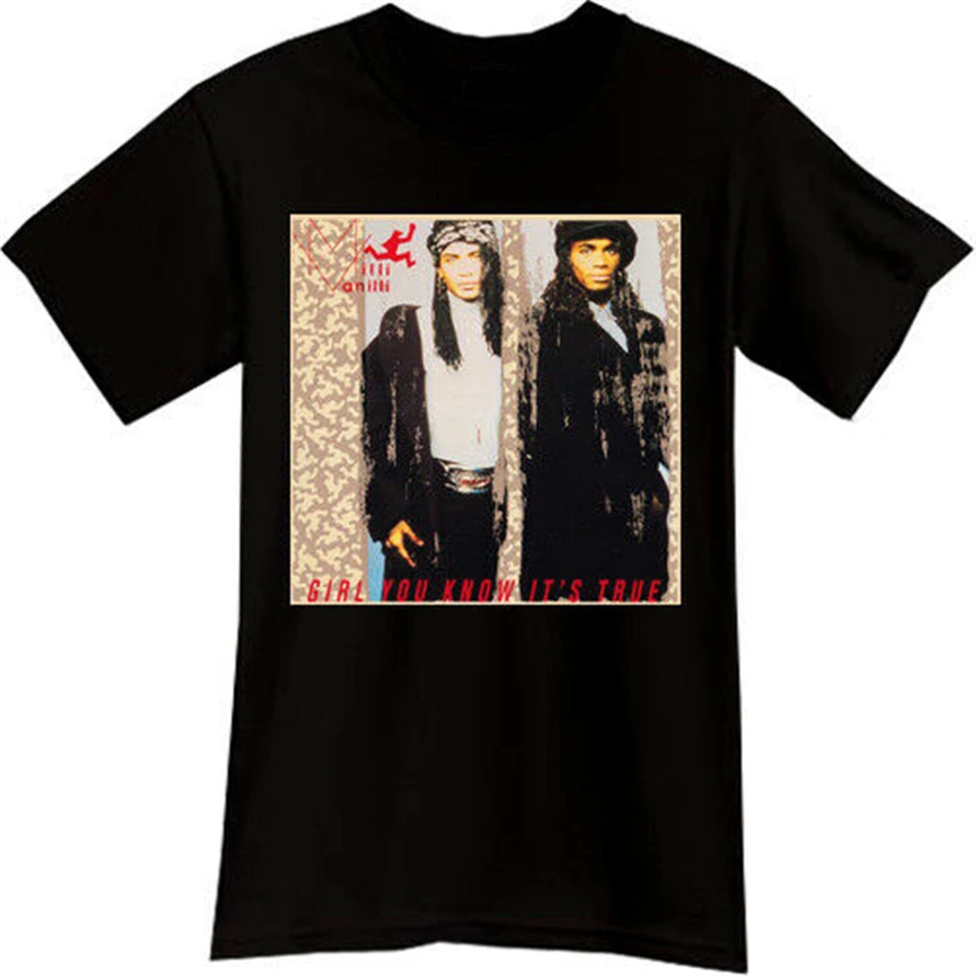 Milli Vanilli Rob Fab хип хоп Рэп певица черная футболка Размер Full полная фигурная