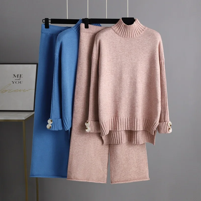 2021 Women Fashion Autumn Winter New Knitted Suit Sweater Thick Outer Loose Two Piece Set Women
2021 Women Fashion Autumn Winter New Knitted Suit Sweater Thick Outer Loose Two Piece Set Women