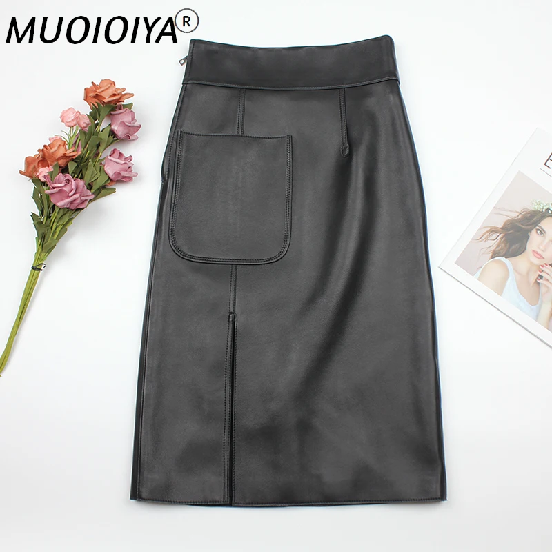 Elegant High Waist Genuine Leather Skirt Korean Style Pocket 2021 New Arrival Autumn Winter Trendy Real Sheepskin Skirt Female 
Elegant High Waist Genuine Leather Skirt Korean Style Pocket 2021 New Arrival Autumn Winter Trendy Real Sheepskin Skirt Female