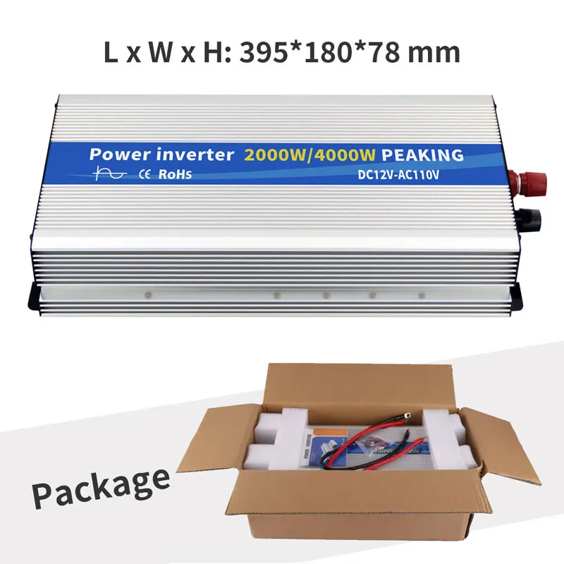 Mdaoud 1500W 2000w 3000w pure sine wave solar power inverter converter DC 12V 24V to AC220V 110v 120v 230v
Mdaoud 1500W 2000w 3000w pure sine wave solar power inverter converter DC 12V 24V to AC220V 110v 120v 230v