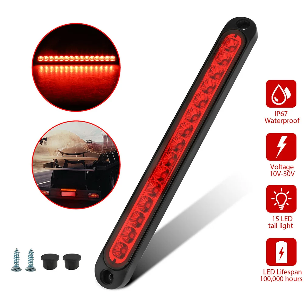 High Position Mount 15 LED Third 3RD Additional Brake Stop Rear Tail Light Driving Warning Lamp Universal Car SUV Trailer Truck
High Position Mount 15 LED Third 3RD Additional Brake Stop Rear Tail Light Driving Warning Lamp Universal Car SUV Trailer Truck