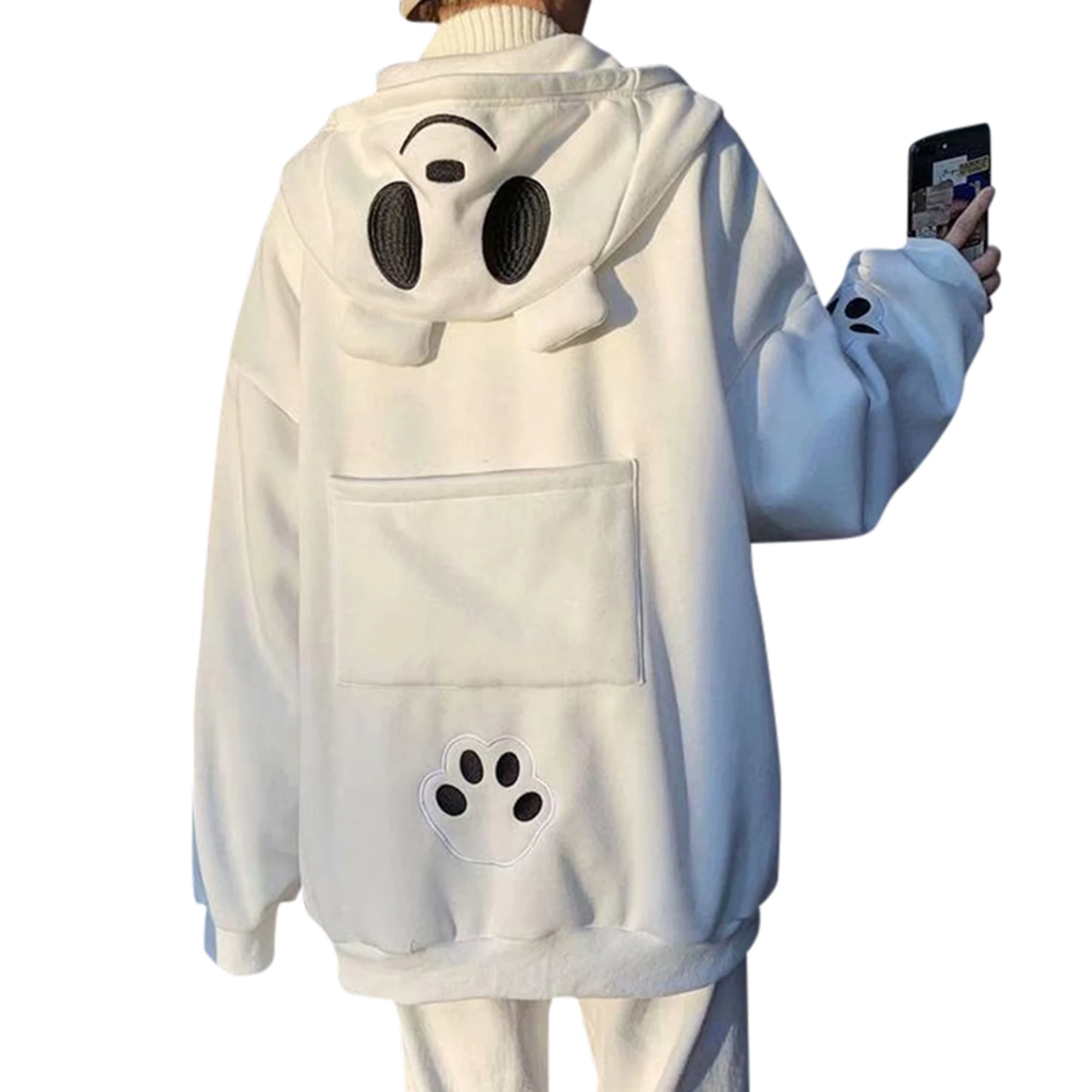 Panda Hooded Jacket Casual Couple Outfit for Men Women Durable for Winter Autumn J55 
Panda Hooded Jacket Casual Couple Outfit for Men Women Durable for Winter Autumn J55