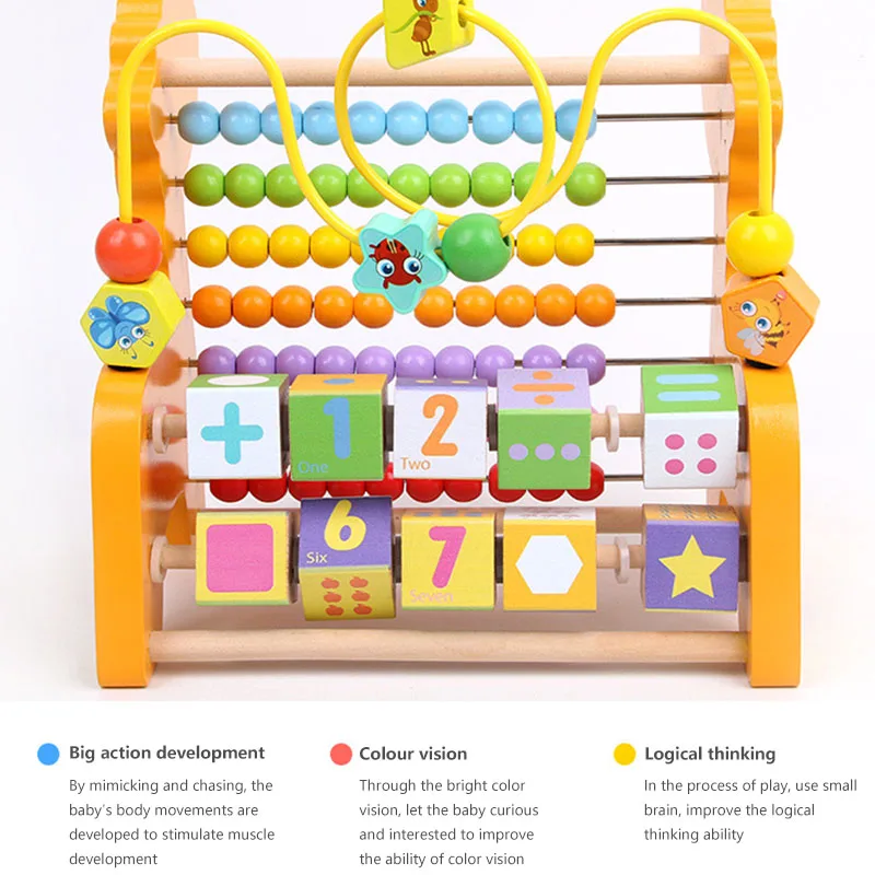 Round Beads Puzzle Toy Wooden Math Toys Multifunction Abacus Toy Montessori Around Beads Learning Teaching Aids Educational Gift
Round Beads Puzzle Toy Wooden Math Toys Multifunction Abacus Toy Montessori Around Beads Learning Teaching Aids Educational Gift