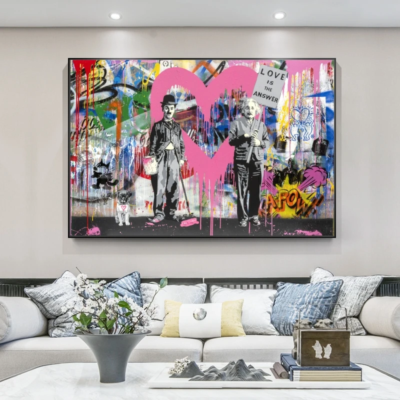 Street Graffiti Art Banksy Pop Art Canvas Painting Cuadros Posters Wall Art for Living Room Home Decor
Street Graffiti Art Banksy Pop Art Canvas Painting Cuadros Posters Wall Art for Living Room Home Decor