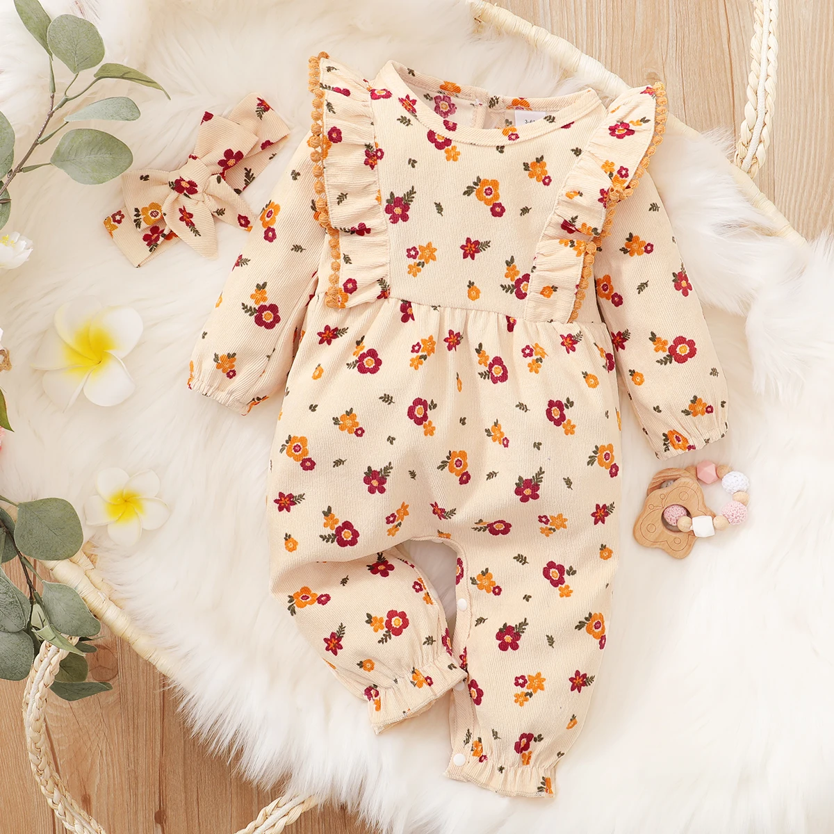 Floral Rompers Baby Boys Girls Long Sleeve Baby Clothes Newborn 0 to 3 Autumn Ruffled Clothing Baby overall for New Born
Floral Rompers Baby Boys Girls Long Sleeve Baby Clothes Newborn 0 to 3 Autumn Ruffled Clothing Baby overall for New Born
