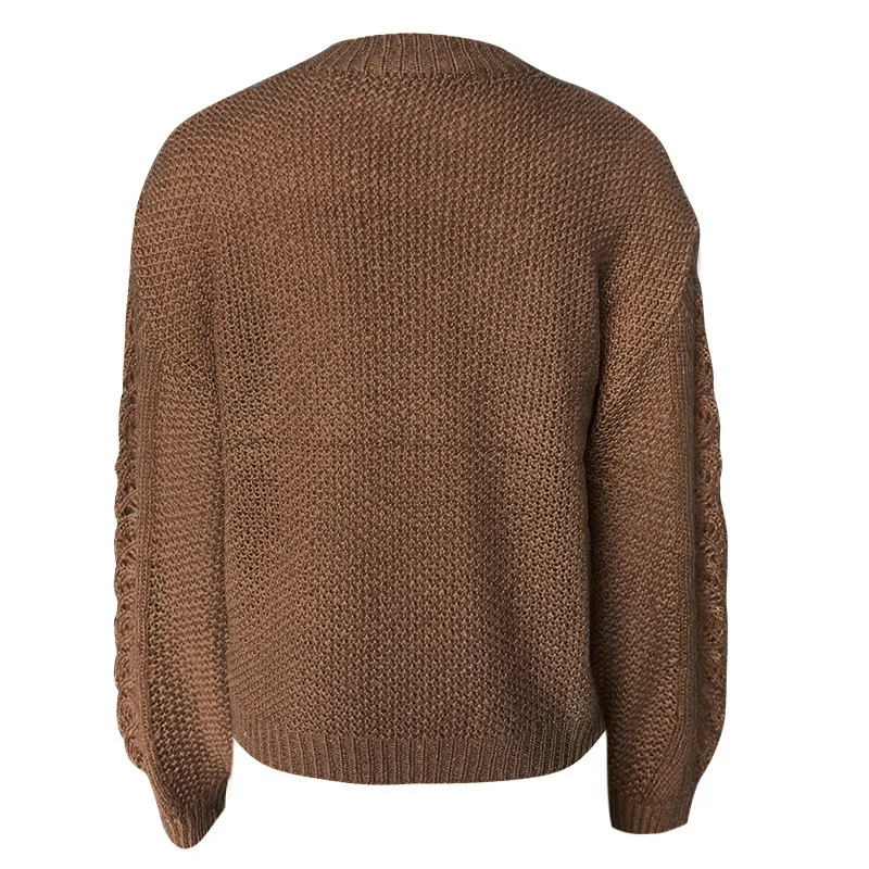 Women's Fashion Casual Solid Color Loose Mohair Coarse Knitted Hook Flower Hollow Sweater
Women's Fashion Casual Solid Color Loose Mohair Coarse Knitted Hook Flower Hollow Sweater