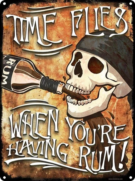 Vintage Decorative Sign Time Flies When You're Having Rum Tin Sign (30 X 20cm) /(30 X 15cm)
Vintage Decorative Sign Time Flies When You're Having Rum Tin Sign (30 X 20cm) /(30 X 15cm)