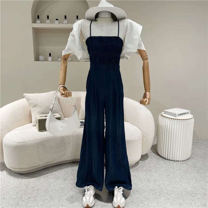 NewWomen's clothing Spring Summer 2021 Fashion Short suit coat retro high waist and thin jeans suspender Jumpsuit Set
NewWomen's clothing Spring Summer 2021 Fashion Short suit coat retro high waist and thin jeans suspender Jumpsuit Set