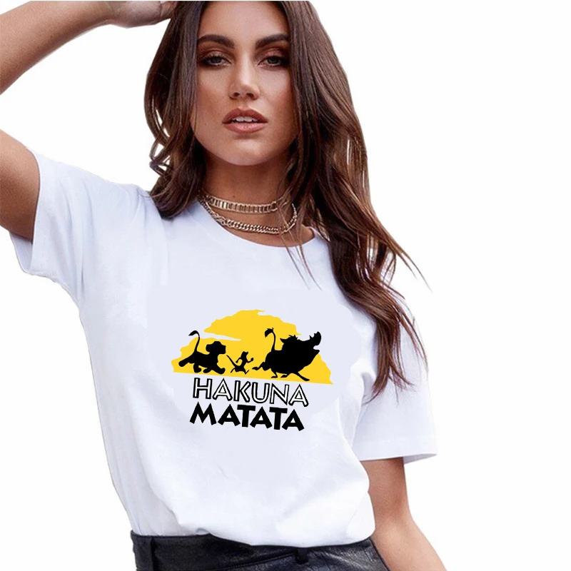 Lion King T-shirt Harajuku Casual Top Short Sleeve Summer New Fashion Anime Print T Shirt Lady Tshirt
Lion King T-shirt Harajuku Casual Top Short Sleeve Summer New Fashion Anime Print T Shirt Lady Tshirt