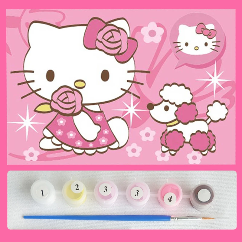 DIY Paint by numbers Cartoon Lovely KT Cat picture Kit Cartoon for kids Beginner painting on canvas Unique Girl Gift Room Wall
DIY Paint by numbers Cartoon Lovely KT Cat picture Kit Cartoon for kids Beginner painting on canvas Unique Girl Gift Room Wall