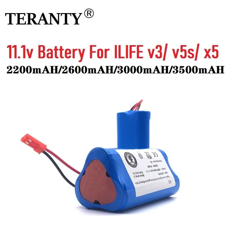11.1v 2200/2600mAh/3000mAh/3500mAh Battery for ecovacs ilife V1 V3 X3 V3 V5 X5 V5S CW310 CEN250 Robot Vacuum Cleaner Batteries
11.1v 2200/2600mAh/3000mAh/3500mAh Battery for ecovacs ilife V1 V3 X3 V3 V5 X5 V5S CW310 CEN250 Robot Vacuum Cleaner Batteries
