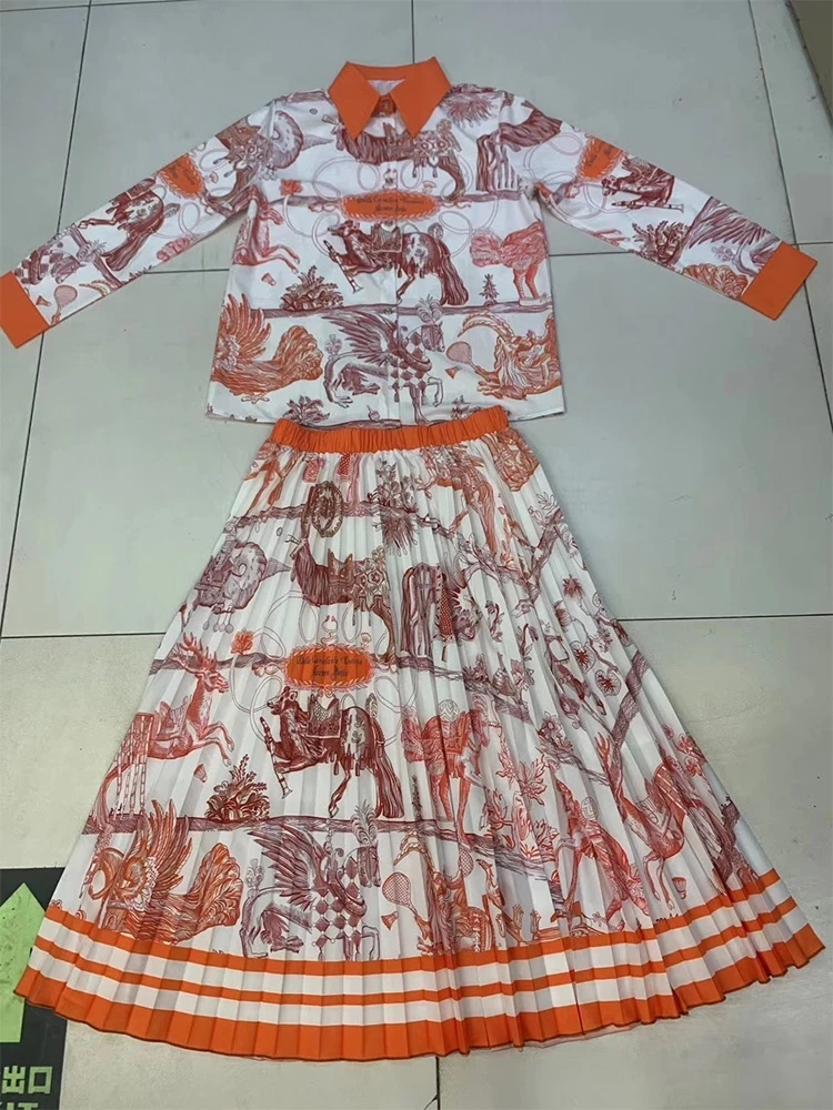 Large size women's summer satin3D printing pleated fashion top shirt + skirt suit2021New women's elastic waist two-piece suit XL
Large size women's summer satin3D printing pleated fashion top shirt + skirt suit2021New women's elastic waist two-piece suit XL