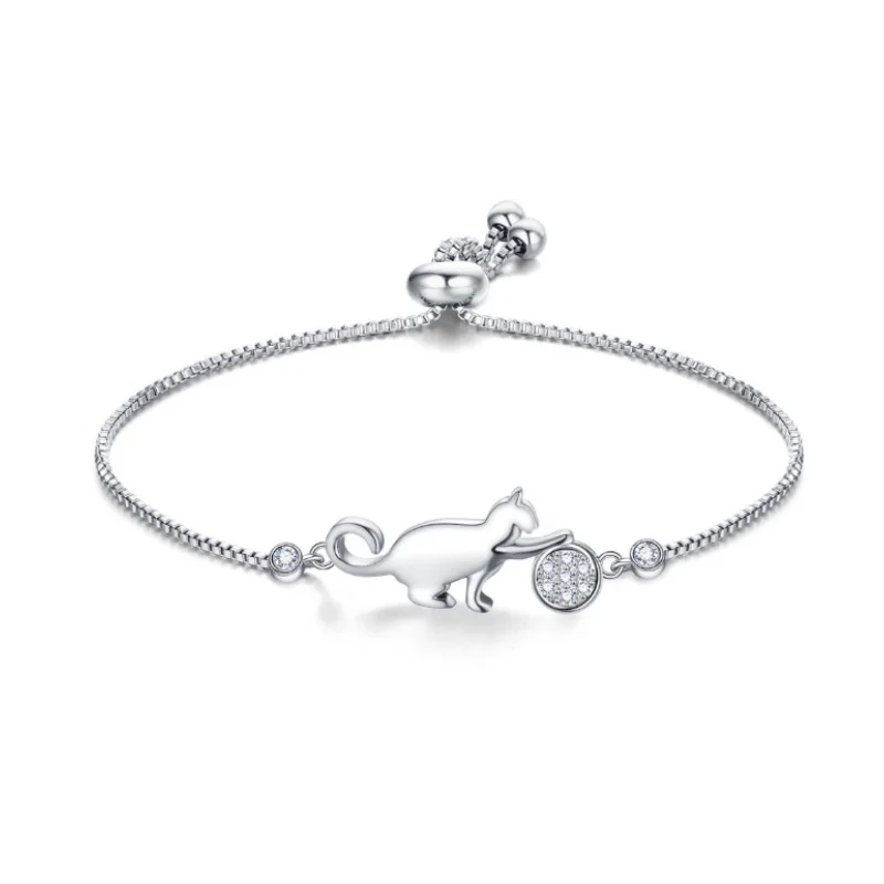 Trendy Cubic Zirconia crystal Cat and Ball Charm Bracelets for Women Simple Jewelry gift pulseras mujer moda 2021
Trendy Cubic Zirconia crystal Cat and Ball Charm Bracelets for Women Simple Jewelry gift pulseras mujer moda 2021