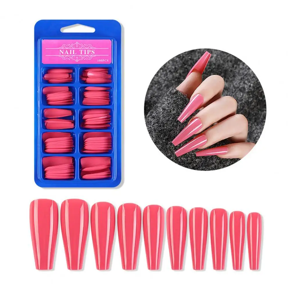 50% Hot Sale 100 Pcs/Box Nail Tips Long Shape Full Paste ABS Portable False Nails for Girl
50% Hot Sale 100 Pcs/Box Nail Tips Long Shape Full Paste ABS Portable False Nails for Girl