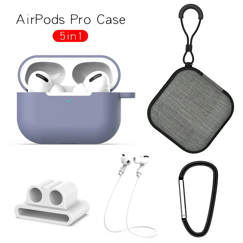 Bluetooth Earphone Accessories Kits Case For Airpods Pro 5 in 1 Anti-Lost Strap Lanyard Holder Full Cover For Airpods Pro Bag
Bluetooth Earphone Accessories Kits Case For Airpods Pro 5 in 1 Anti-Lost Strap Lanyard Holder Full Cover For Airpods Pro Bag